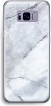 Case Company® - Hoesje geschikt voor Samsung Galaxy S8 hoesje - Witte marmer - Soft Cover Telefoonhoesje - Bescherming aan alle Kanten en Schermrand