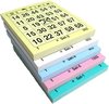 Bingo bloks 5x 100 verschillende kleuren Bingokaarten 1-75