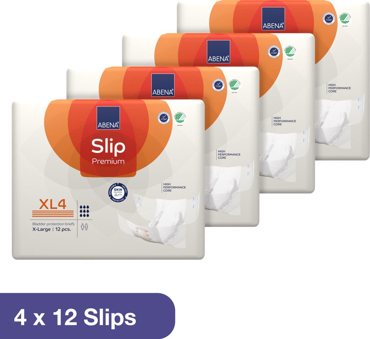 Goedkoopste ABENA Incontinentie Slip Premium XL4 - Eendelig Verband ter Bescherming van Zwaar Urineverlies en (Dunne) Ontlasting - Perfecte Aansluiting door Flexibele Sluitstrips - 48 Stuks