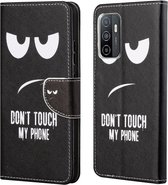Hoesje Portemonnee Book Case Don't Touch Print Geschikt voor Samsung Galaxy A53
