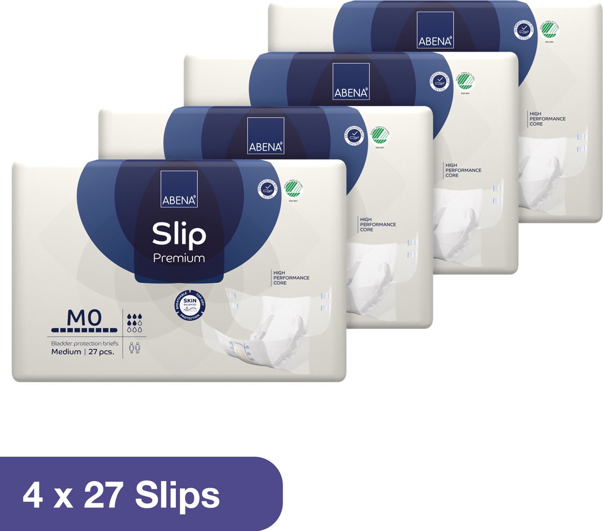 Goedkoopste ABENA Incontinentie Slip Premium M0 - Eendelig Verband ter Bescherming van Zwaar Urineverlies en (Dunne) Ontlasting - Perfecte Aansluiting door Flexibele Sluitstrips - 108 Stuks
