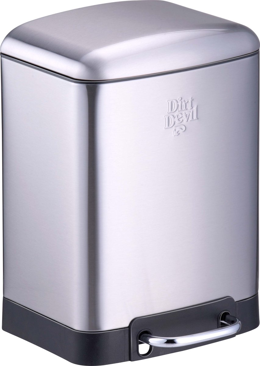 Goedkoopste Dirt Devil Pedaalemmer 6 Liter - Prullenbak Badkamer - RVS - Zilver