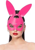 Smiffy's - Hoer & Stripper & Bunny & Playboy Kostuum - Fetisj Konijnen Masker Roze - Roze - Carnavalskleding - Verkleedkleding