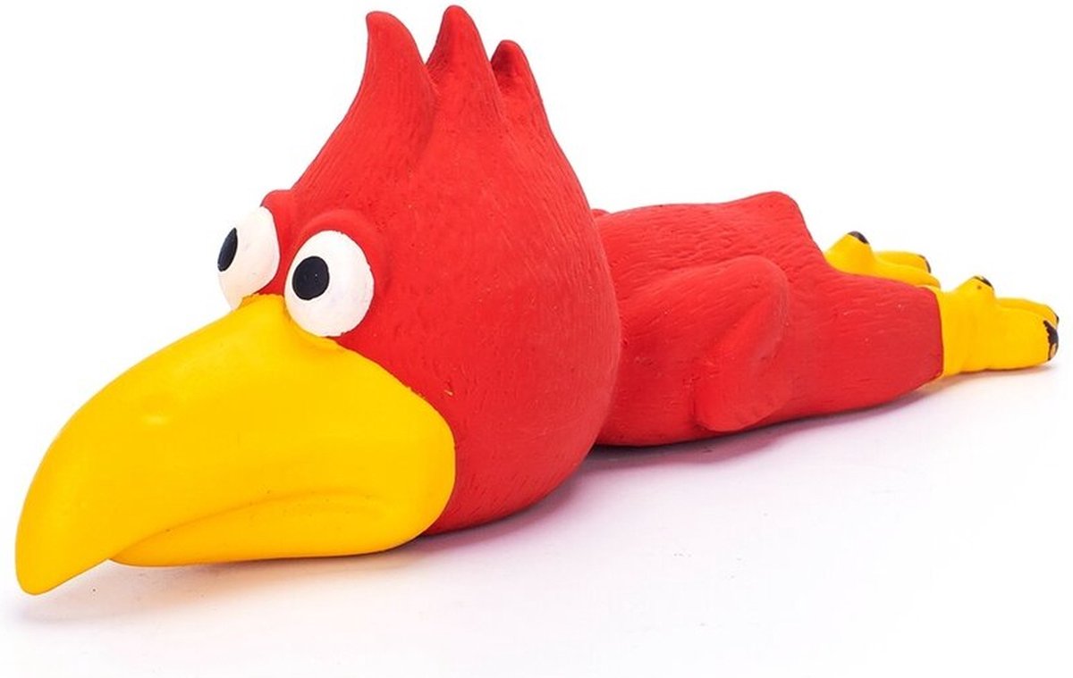 Nobleza Hondenspeelgoed – L24xB9xH7 cm – Puppyspeelgoed – Piepspeelgoed – honden speelgoed – Piepspeeltje vogel – Hondenspeeltje – Rood