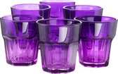 Gigi Mysterious Twilight Kleurrijke glazen, set van 6 drinkglazen, 230 ml, voor cocktailglazen, waterglas, kleurrijke glazen