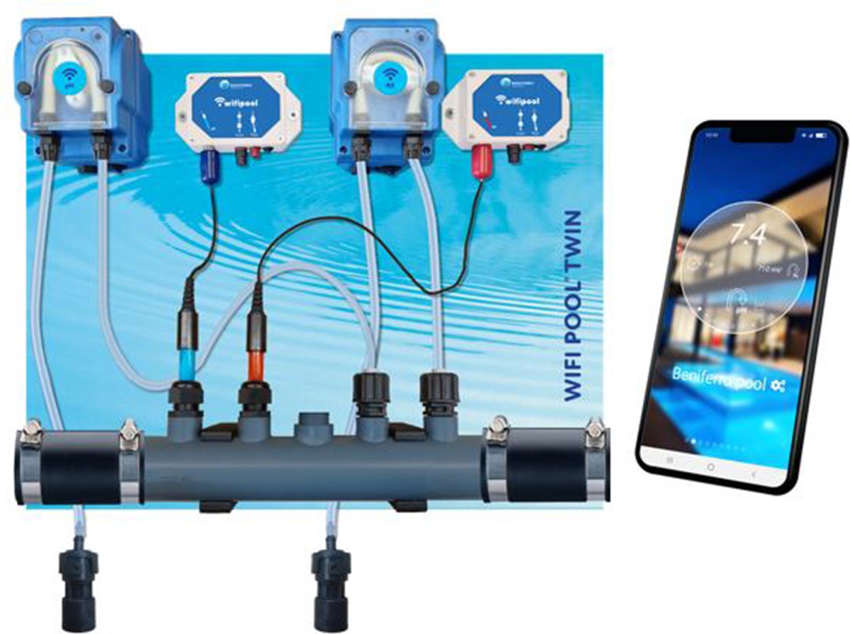 Zwembad Automatisch Chloor en Ph Dosering Systeem met Redox Meting & Controle...