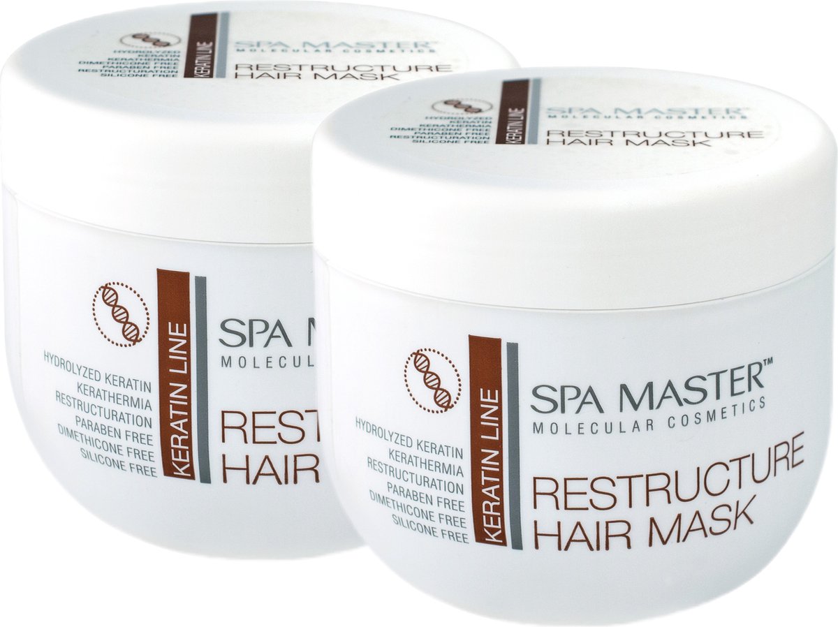Spa Master Keratine Haarmasker Beschadigd Haar Voordeelverpakking 2 Stuks – Keratine Behandeling – 2 x 500ml