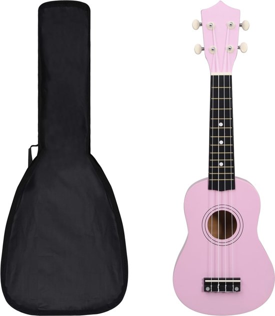 Foto: Vidaxl ukuleleset met tas voor kinderen sopraan 21 roze