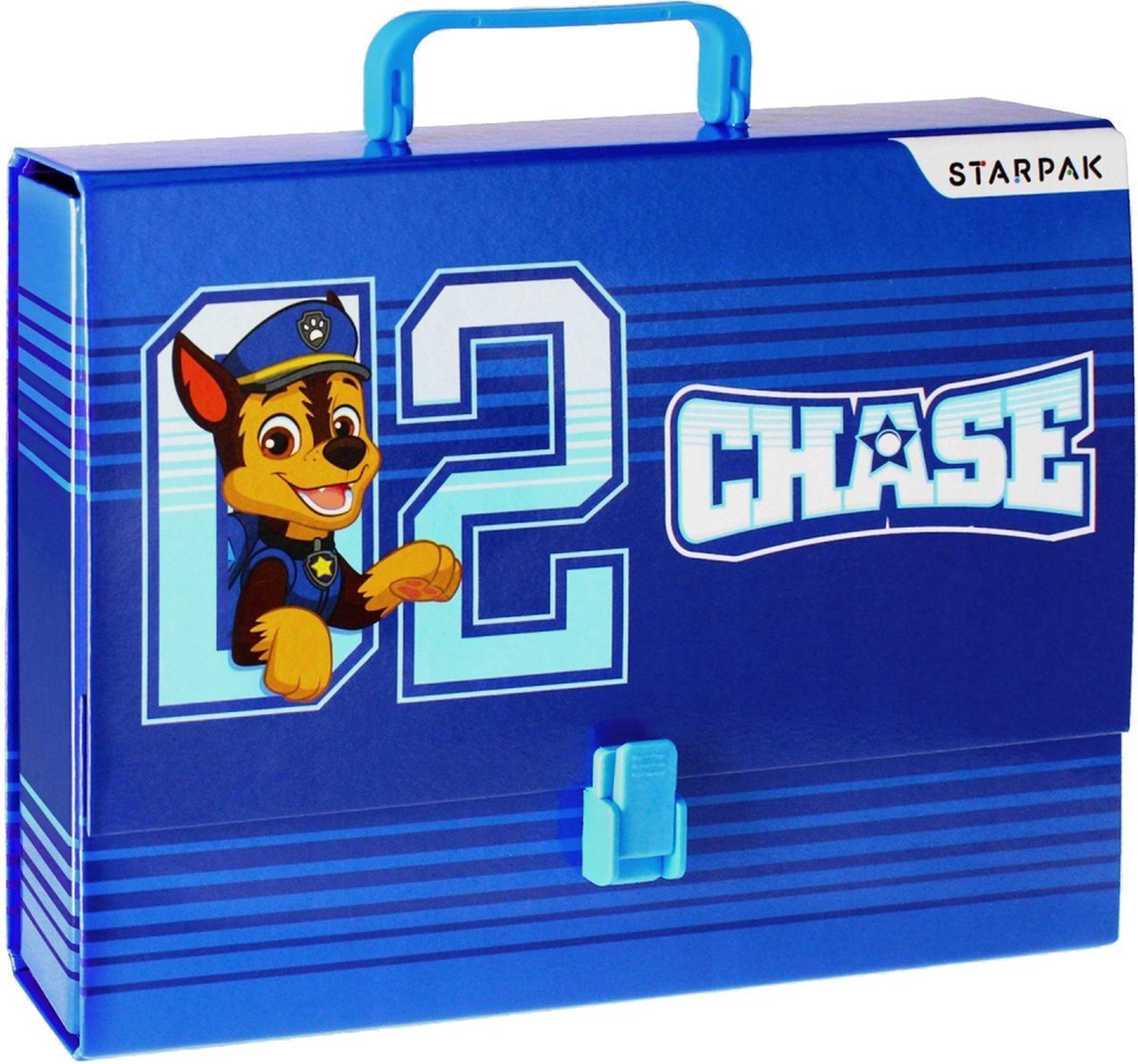 Paw Patrol Chase - Blauwe aktetas met handvat, A4, 31x24x5cm