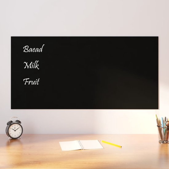 STALFORM Magneetbord Zwart Travels 80x50 cm - Magnetisch Bord voor aan de Wand – Metalen Bord Memobord – Magnetisch Wandborden Ultradun Staal