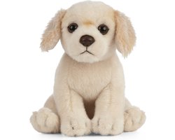 Living Nature Knuffel hond - Golden Retriever - zittend - pluche - 16 cm
