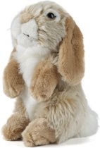 Living Nature knuffel Brown Sitting Lop Eared Rabbit 21 cm