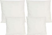 Anna Collection Ensemble canapé/coussin de jardin - intérieur/extérieur - 4x pièces - blanc ivoire - En 2 tailles