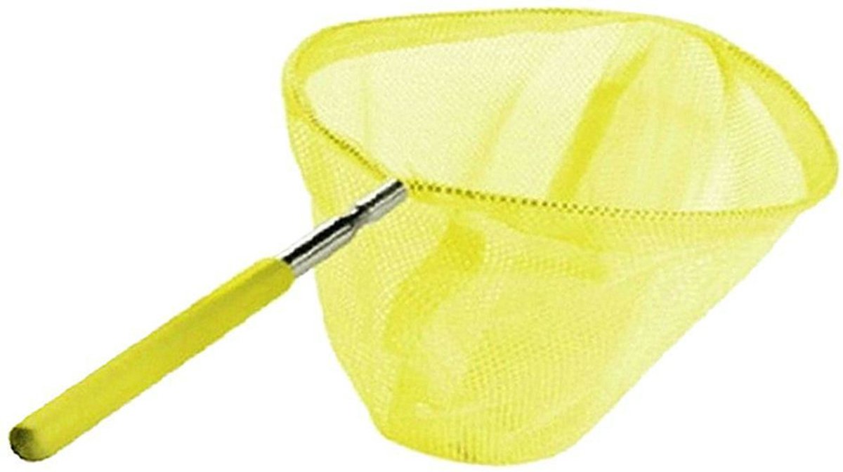 Gebro Visnet/schepnet - neon geel - metaal - 86 cm
