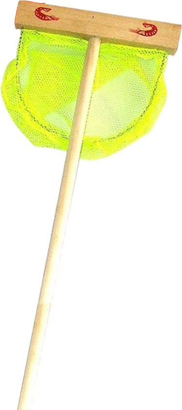 Gebro visnet/garnalennet/schepnet - neon geel - 80 x 20 cm