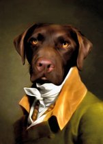 JUNIQE - Canvas doeken Teun – Aristocratische Chocolade Labrador