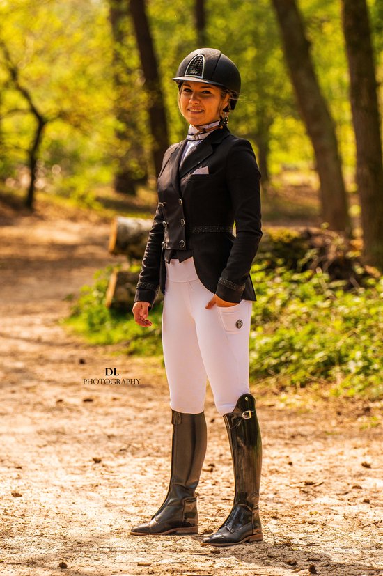 Donley - Acascalini - White- paardrijleggings - paardrijlegging - paardrijbroek - super fijne stof - maat 30- paardenbroek - paardrij broek - paardrij legging - legging - siliconen grip