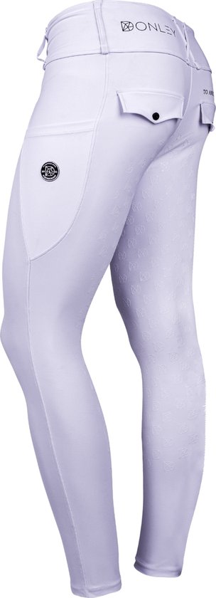 Donley - Acascalini - White- paardrijleggings - paardrijlegging - paardrijbroek - super fijne stof - maat 30- paardenbroek - paardrij broek - paardrij legging - legging - siliconen grip