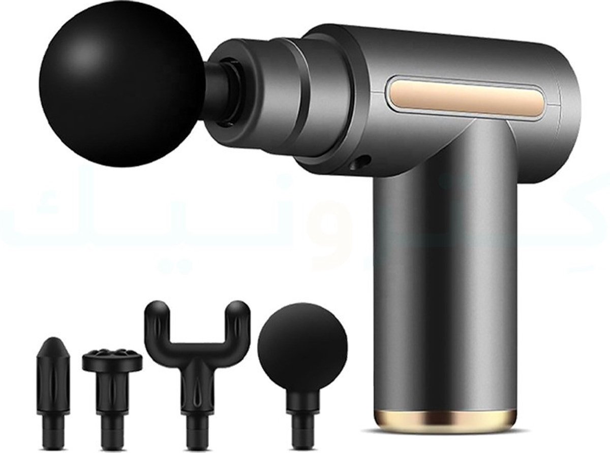 Pocket Massage Gun - Massage Apparaat - 4 Opzetstukken - Facial Gun - Spierherstel - Draadloos - Oplaadbaar - Massage Pistool - Ontspanning