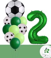 Voetbal Verjaardag * Ballonnen Set 2 Jaar * Hoera 2 Jaar * Jarig Voetbal * Voetbal Fan * Snoes * 80 CM * Voetbal Versiering * Birthday