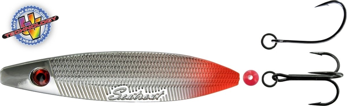 Jenzi Seatrout III inliner lepel | 21 gram | Silver - red tail