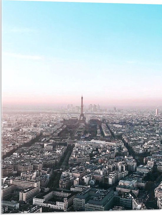 Acrylglas - Parijs - Eiffeltoren - Stad - Gebouwen - Kleuren - 60x80 cm Foto op Acrylglas (Met Ophangsysteem)