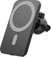 Draadloze Auto MagSafe Oplader - Snelladen voor iPhone 12, 13 & 14 - 360° Rotatie voor Navigatie - Auto-Lock Mechanisme voor Veilige Bevestiging - Compatibel met meeste Auto Roosters - Zwart