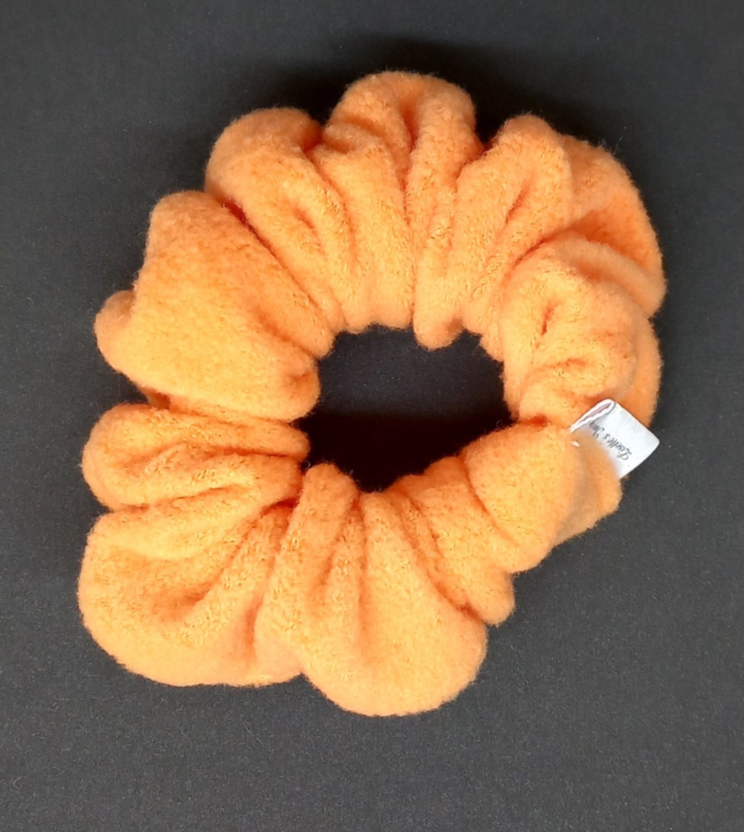 Scrunchie Oranje fleecestof