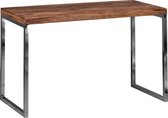 Rootz Bureau - Massief Hout - Sheesham Computertafel - Laptoptafel met Metalen Poten, Cottage Consoletafel - 120 x 60 cm