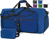 Travel Bag Large Men's 65L 80L 100L Foldable Travel Bag with Shoe Compartment Sports Bag Men Women Lightweight Sports Bag for Men, Blue-100 L