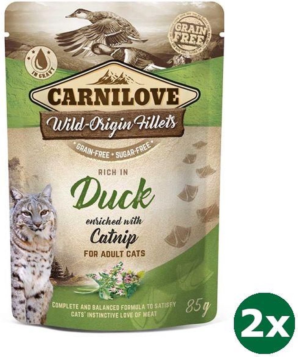 Carnilove Carnilove pouch duck kattenvoer 2x 24x85 gr