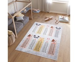 Tapiso Emma Vloerkleed Vermenigvuldigingstabel Kinderkamer Tapijt Maat- 160x230
