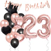 Snoes Ballons 23 Years Party Package - Décoration - Set d'anniversaire Liva Rose Number Balloon 23 Years - Ballon à l'hélium