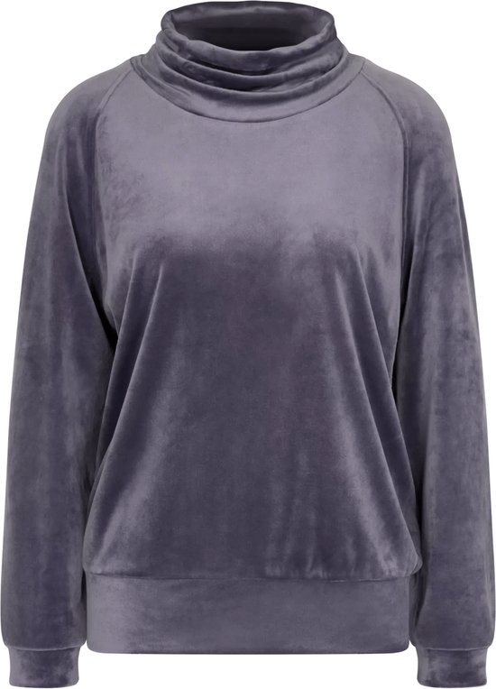 Triumph Cozy Comfort Velour Sweater Dames Loungeweartrui - Paars - Maat 46  | bol