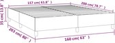 vidaXL Sommier à ressorts Cadre Cuir artificiel Gris 160 x 200 cm