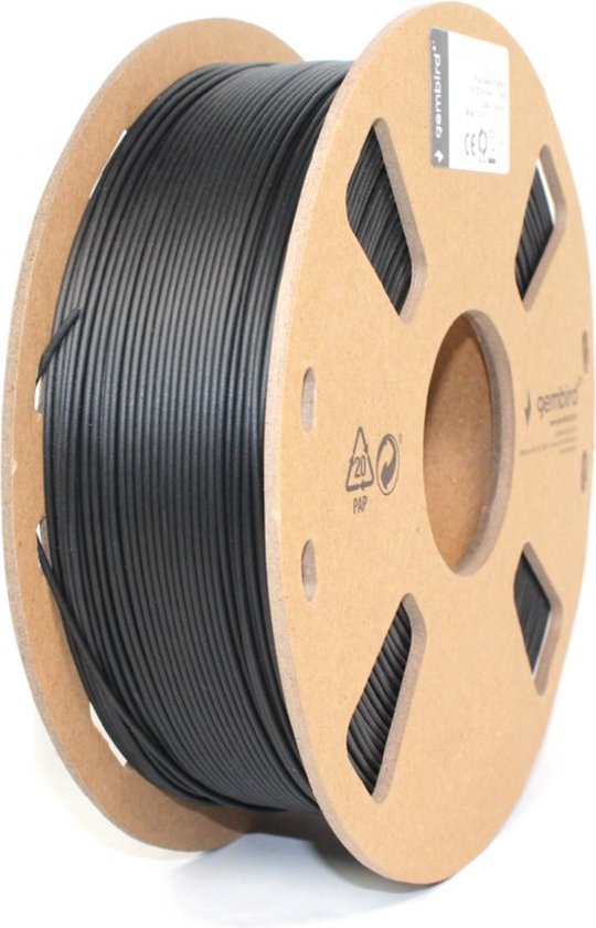 Foto: Gembird pla 1 75mm zwart 1kg 3d filament pla