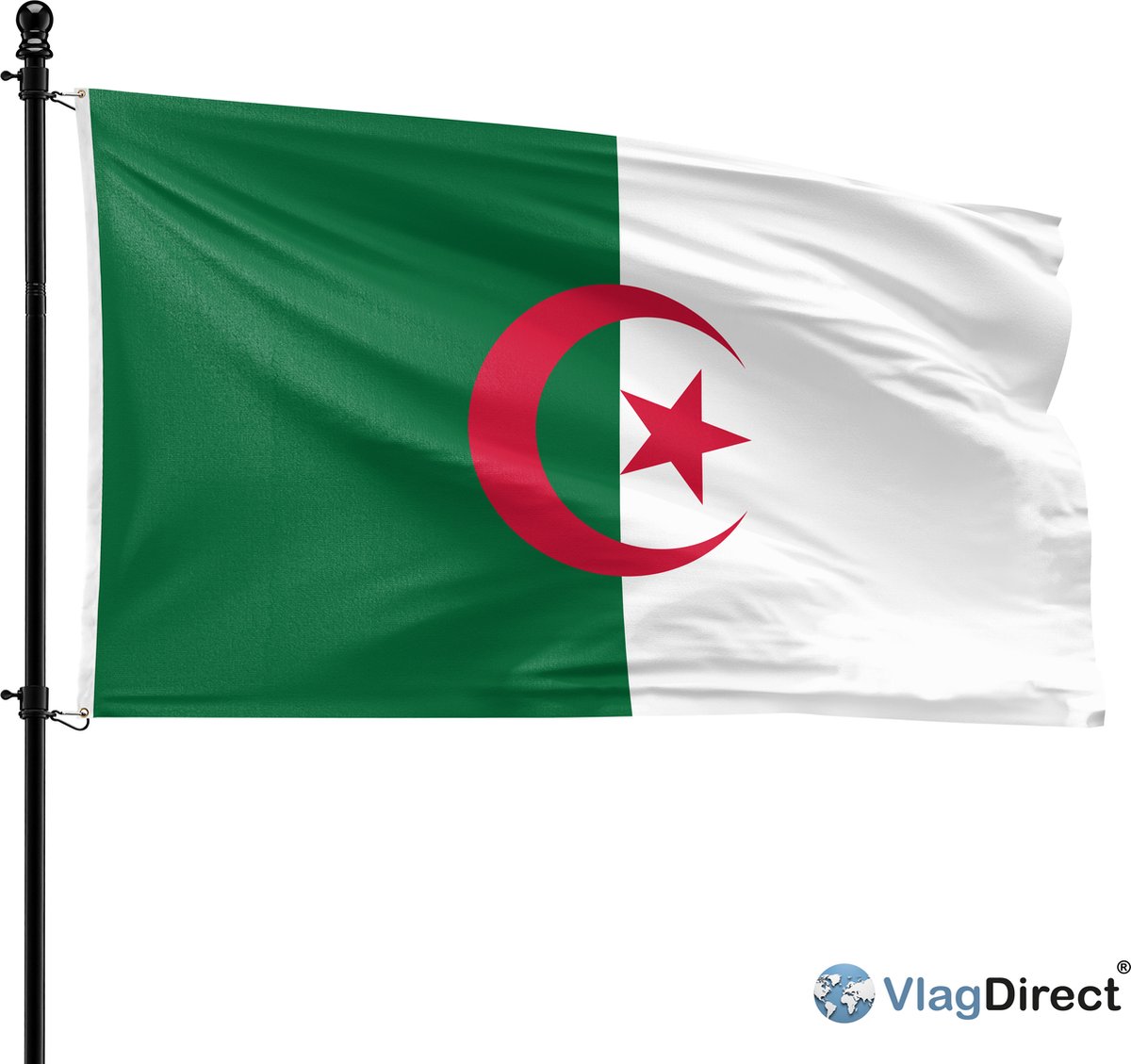 VlagDirect - Algerijnse vlag - Algerije vlag - 90 x 150 cm.