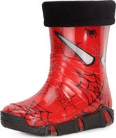 Marvel Spiderman Light Up Wellington Laarzen Kinderen Knipperende Regen Sneeuw Schoenen Wellies, Rood, 6 UK Child