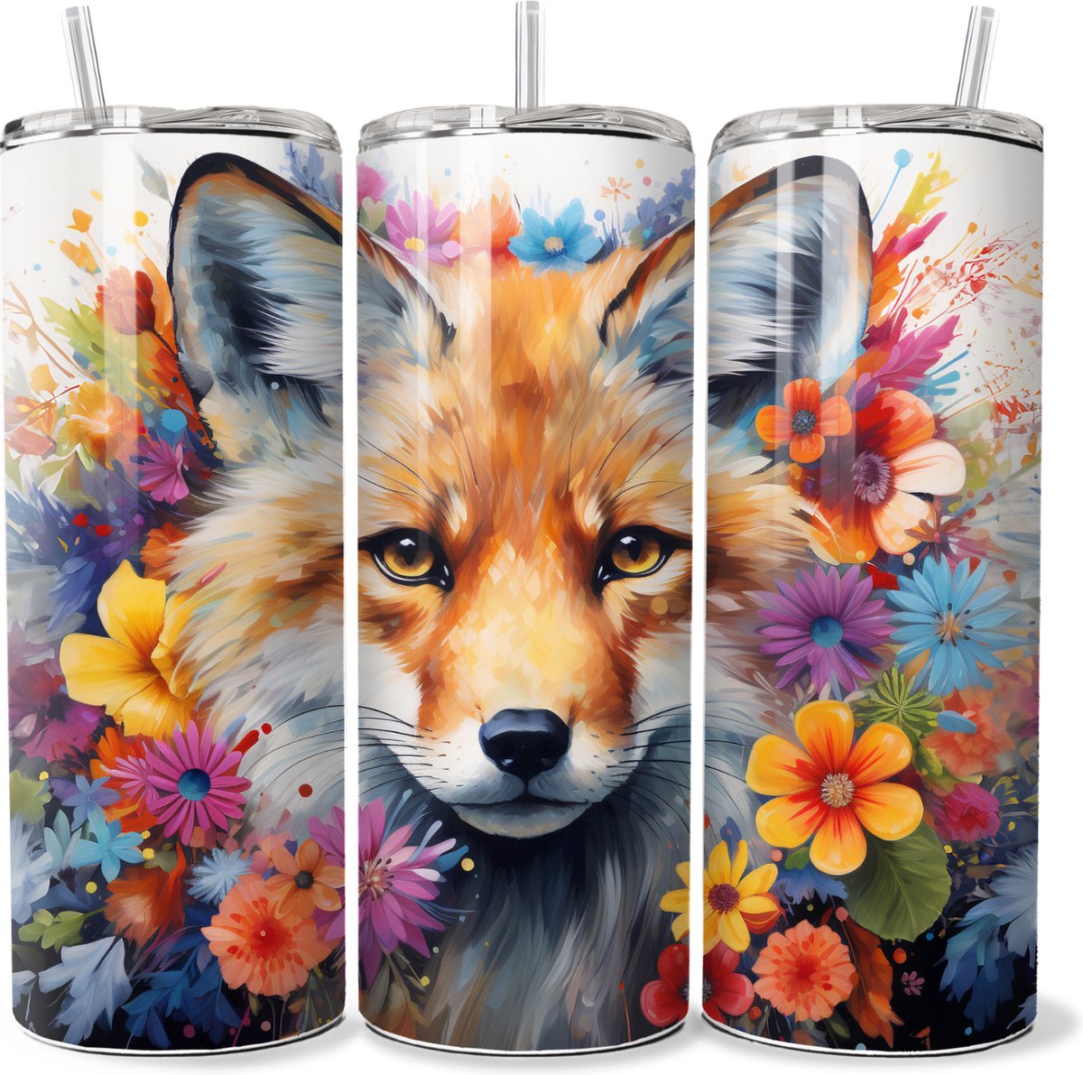 KadoDash - Tumbler - Drinkbeker - Isolatiebeker - Vos