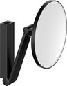 LED-verlichting 5-voudige vergroting - Wand-Make-Up-Spiegel met zwenkarm - Tuimelschakelaar Cosmetische spiegel zwart mat - iLook_Move scheerspiegel wandmodel