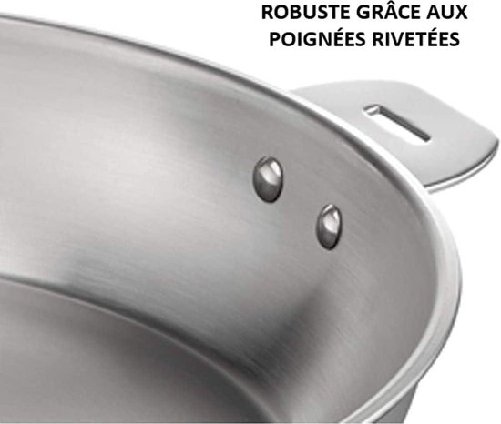 Kookpan ULTIMATE COOL 24 cm, 5,7 l, zilver, roestvrij staal, WMF 🔵 148