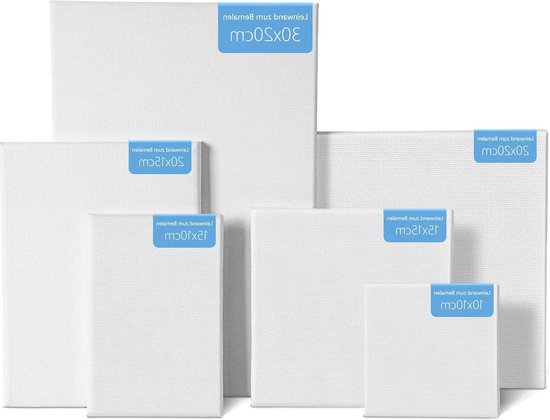 Artina FSC® Schildersdoeken 3D Premium - 18x24 cm - 3 stuks - Voorgerekte Doeken Wit met FSC® Houten Kaders Stabiele Voorbehandelde Canvas Schildersdoek 380g/m²