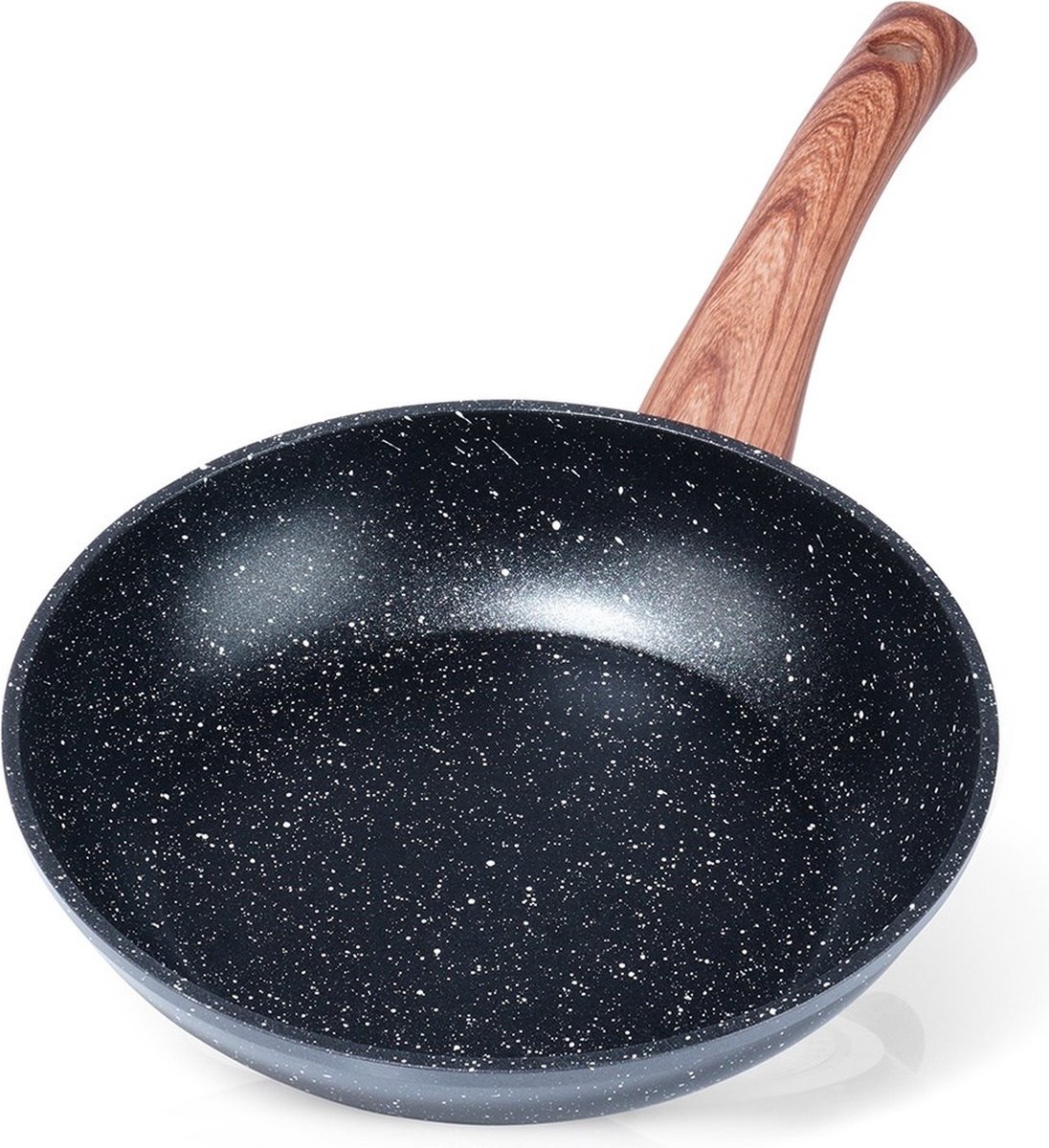 Koekenpan Graniet BLACK&WOOD 20 cm - Multifunctionele Pan voor Vlees - Groenten