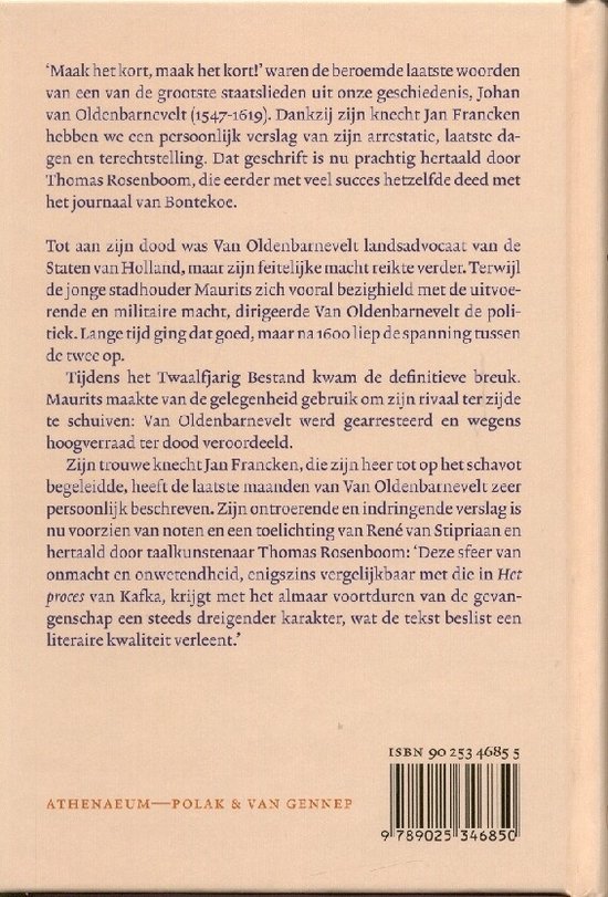 Einde Van Johan Van Oldenbarnevelt