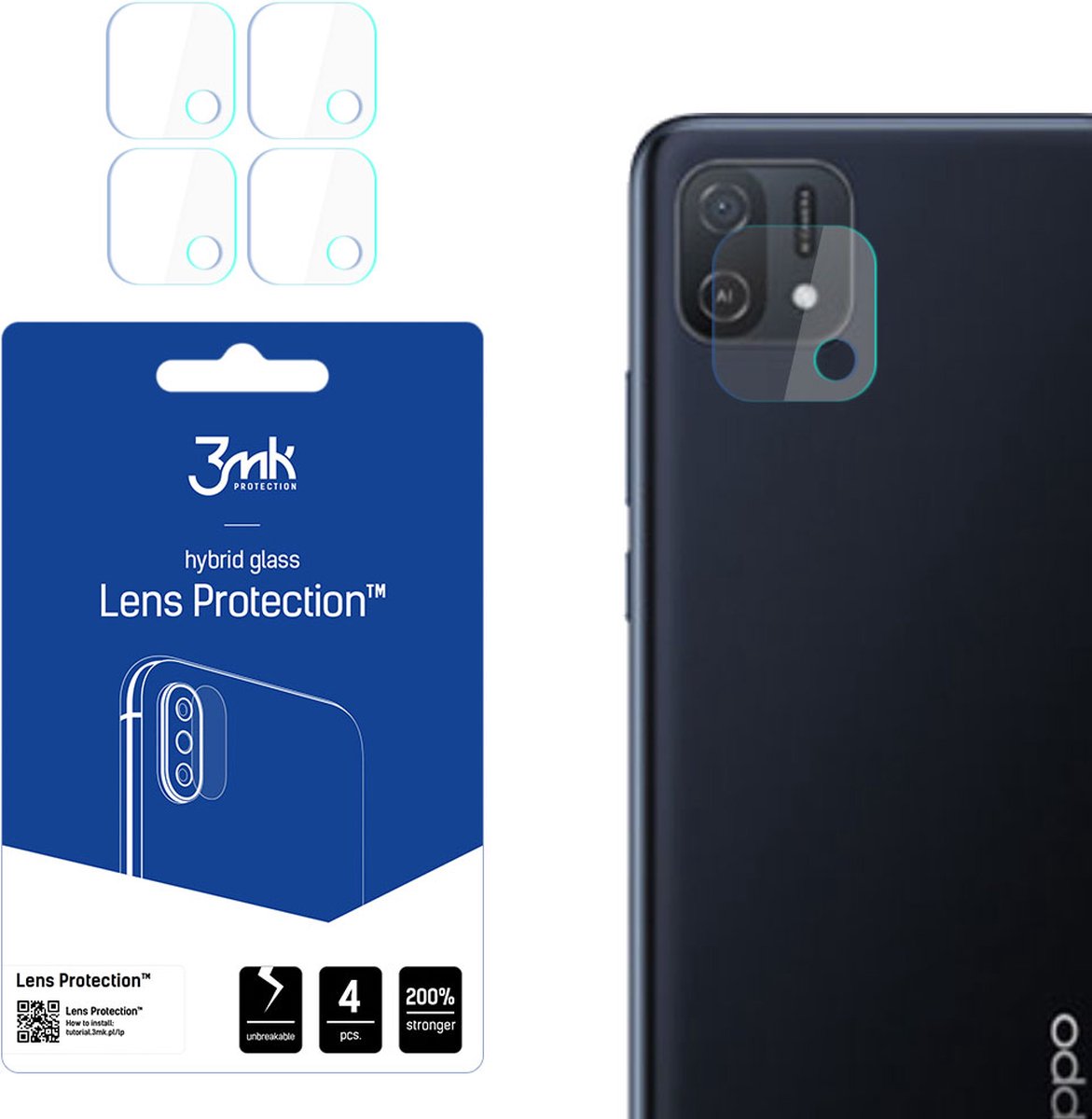 Oppo A16e - 3mk Lens Protection