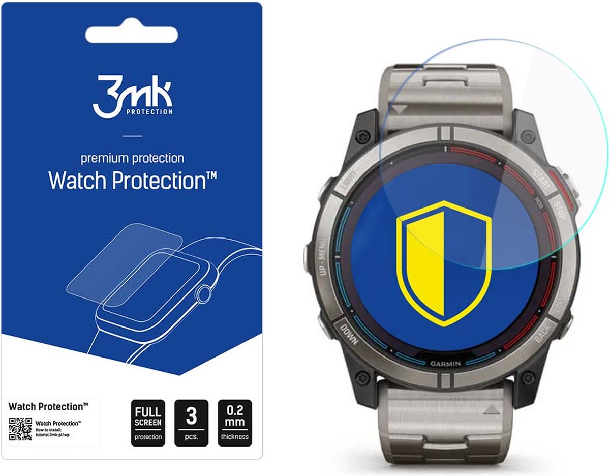 Garmin Quatix 7X - 3mk Watch Protection v. FlexibleGlass Lite