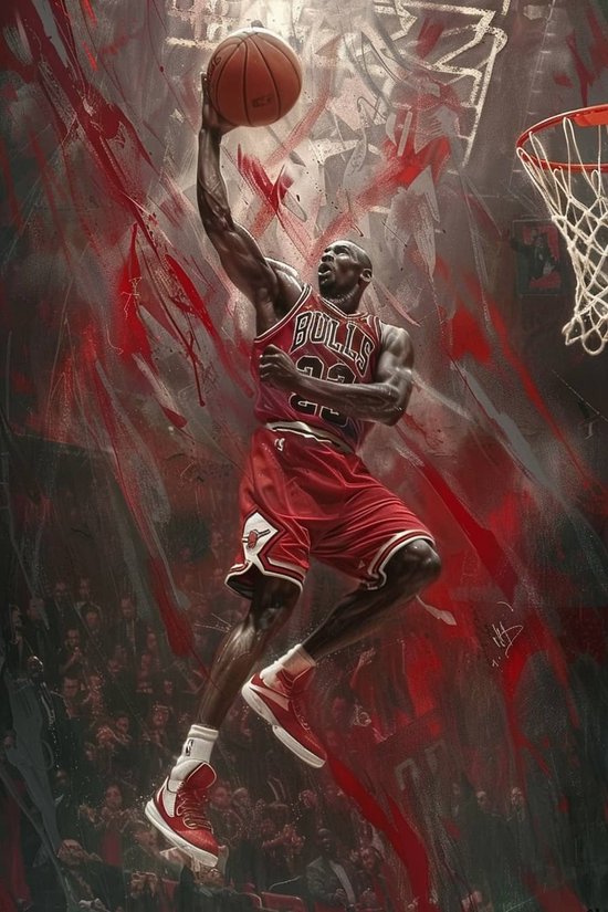 Michael Jordan Poster | Affiche emblématique | Affiche de Sport | Affiche de Basketbal | Affiche athlète | Affiche cool | Icône du sport Poster | 51x71cm | PAR | Décoration murale | Affiche murale | Convient pour l'encadrement
