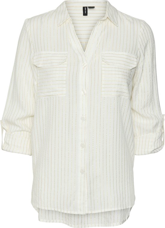 VERO MODA - VMBUMPY LS GLITTER SHIRT WVN NOOS - Dames - Blouses