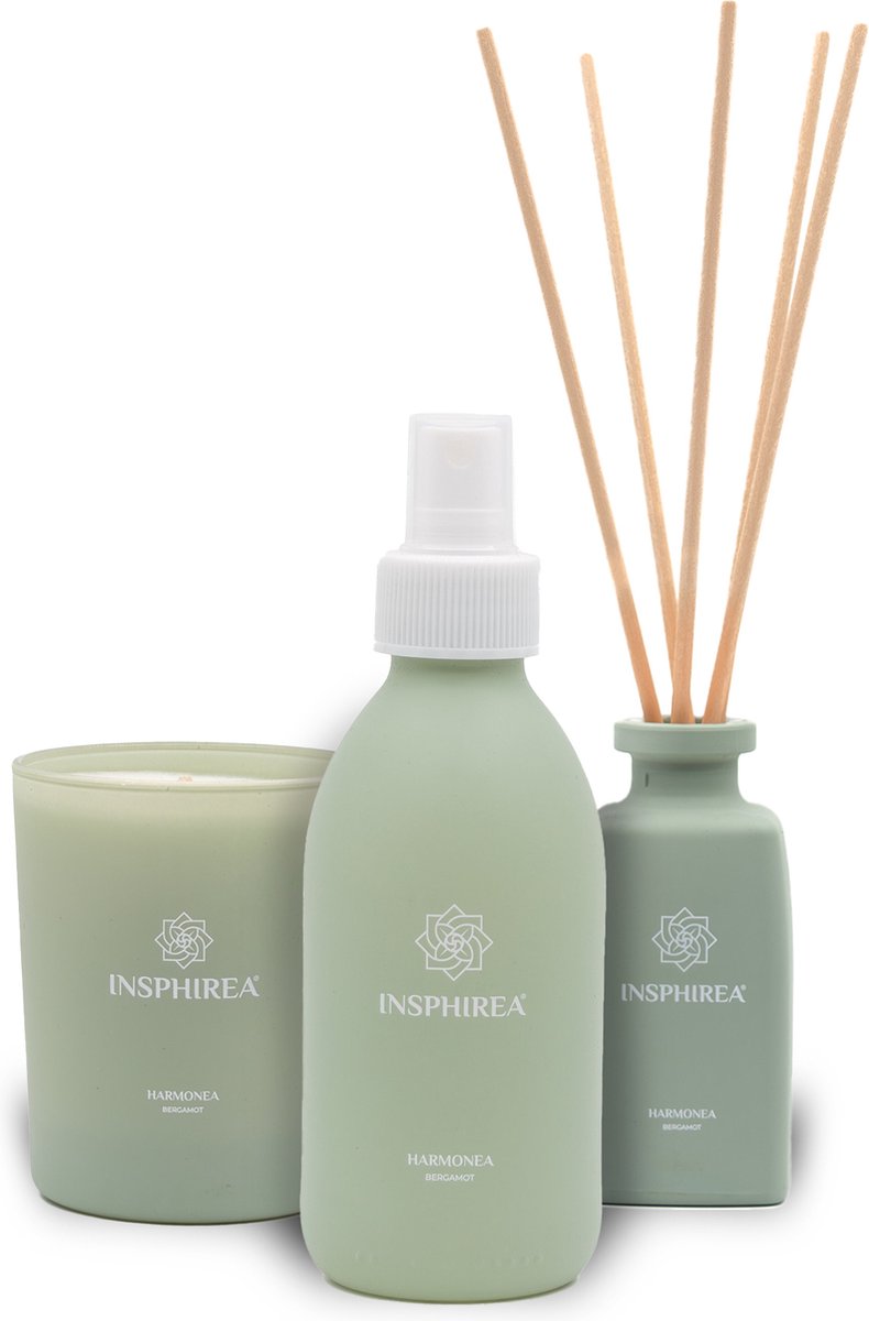 Insphirea Harmonea Home Fragrance Set - Kaars Geurstokjes Roomspray