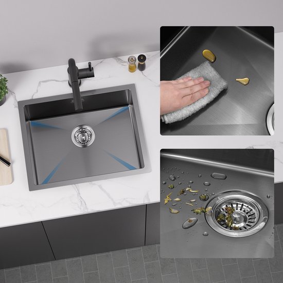 Lanesto Sifon Enkel ruimtebesparende voor alle Lanesto Urban spoelbakken Gun Metal Zwart, Gold / goud en Copper / koper